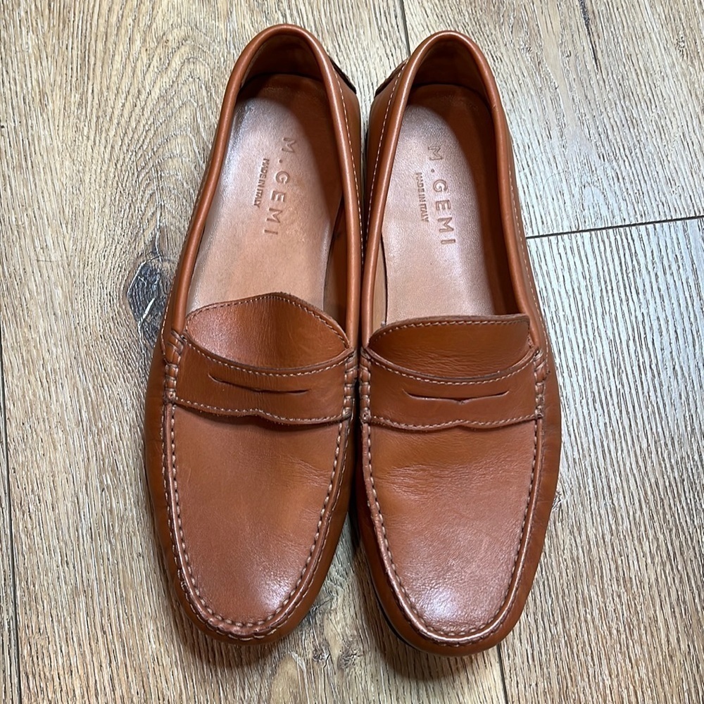 M. Gemi Leather Moccasin in Saddle Brown Size 42.5/9.5